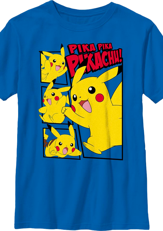Boys Youth Pikachu Collage Pokemon Shirt - main product image
