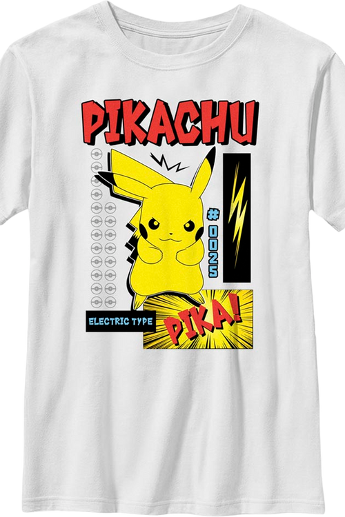 Boys Youth Pikachu Electric Type Pokemon Shirtmain product image