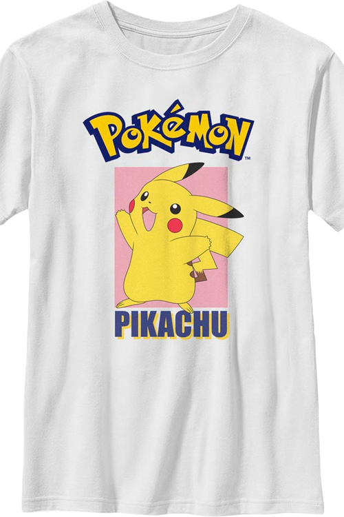Boys Youth Pikachu Square Pokemon Shirtmain product image
