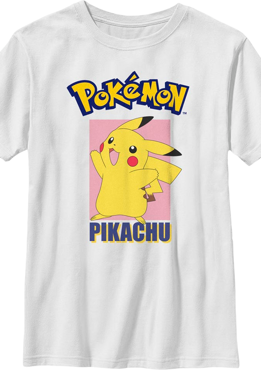 Boys Youth Pikachu Square Pokemon Shirt - main product image