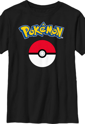 Boys Youth Poke Ball Logo Pokemon Shirt