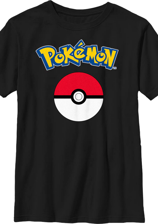 Boys Youth Poke Ball Logo Pokemon Shirt - main product image