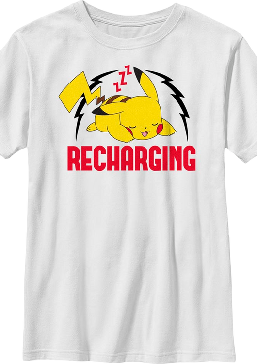 Boys Youth Recharging Pokemon Shirt - main product image