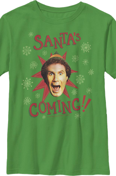 Boys Youth Santa's Coming Elf Shirt