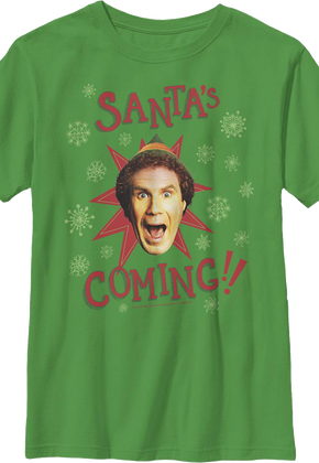 Boys Youth Santa's Coming Elf Shirt