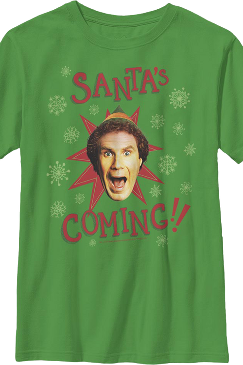 Boys Youth Santa's Coming Elf Shirtmain product image