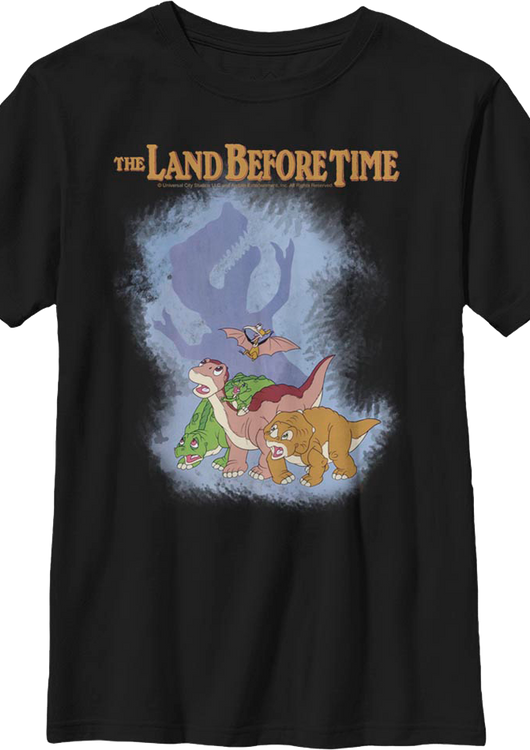 Boys Youth Sharptooth Shadow Land Before Time Shirt - main product image