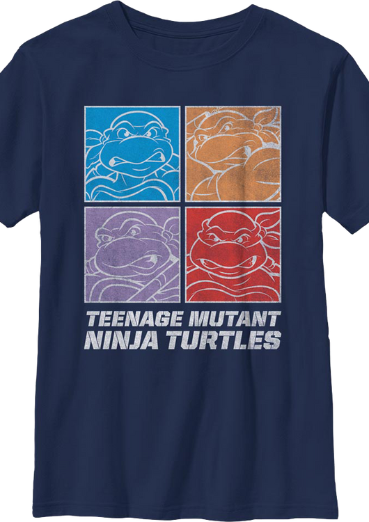 Boys Youth Square Outlines Teenage Mutant Ninja Turtles Shirt - main product image