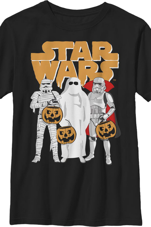 Boys Youth Stormtroopers Trick Or Treating Star Wars Shirt
