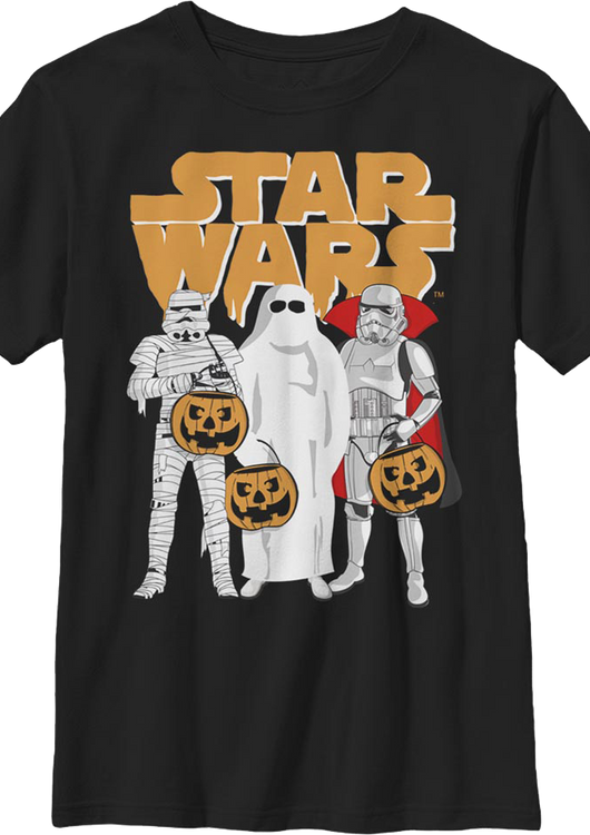 Boys Youth Stormtroopers Trick Or Treating Star Wars Shirt - main product image