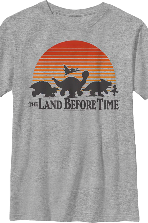 Boys Youth Sunset Silhouette Land Before Time Shirtmain product image