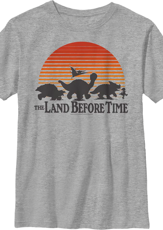 Boys Youth Sunset Silhouette Land Before Time Shirt - main product image