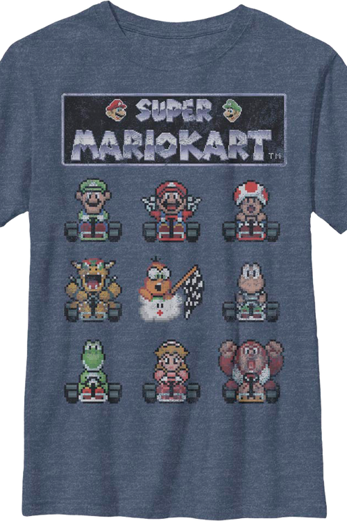 Boys Youth Super Mario Kart Characters Nintendo Shirtmain product image