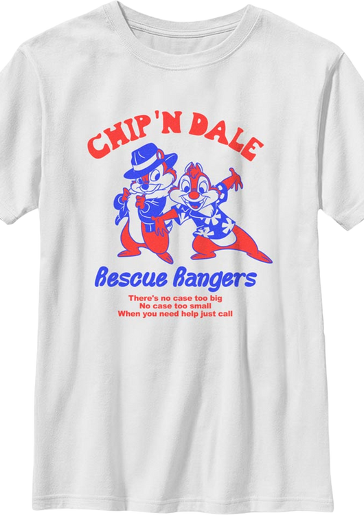Boys Youth There's No Case Too Big Chip 'n Dale Rescue Rangers Shirt - main product image