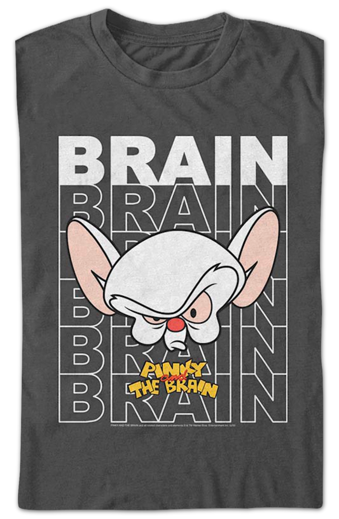 Brain Merch Brain Face Pinky and the Brain T-Shirt