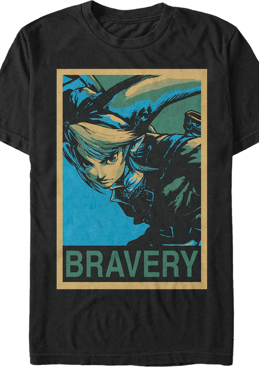 Bravery Link Poster Legend of Zelda Nintendo T-Shirt - main product image