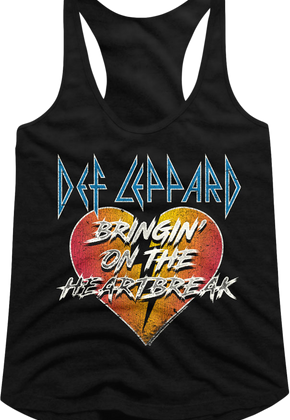 Ladies Bringin' On The Heartbreak Def Leppard Racerback Tank Top