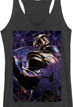 Ladies Broken Picture Thanos Racerback Tank Top