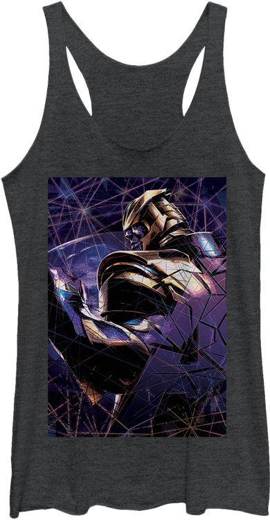 Ladies Broken Picture Thanos Racerback Tank Top - main product image