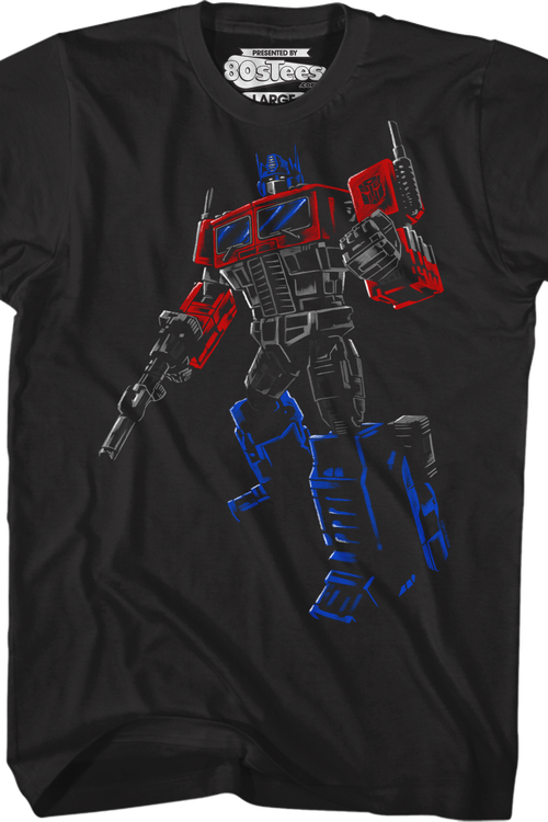 Brush Stroked Optimus Prime Transformers T-Shirtmain product image