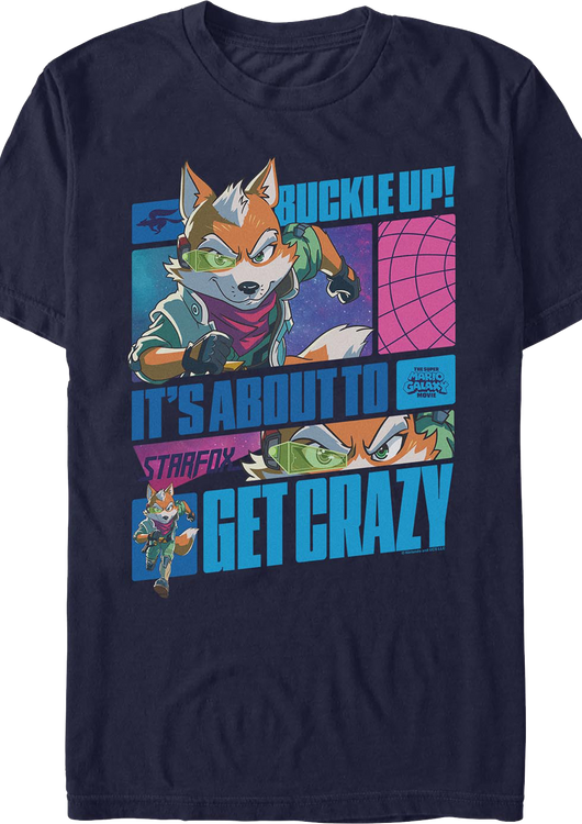 Buckle Up Super Mario Galaxy Movie Star Fox T-Shirt - main product image
