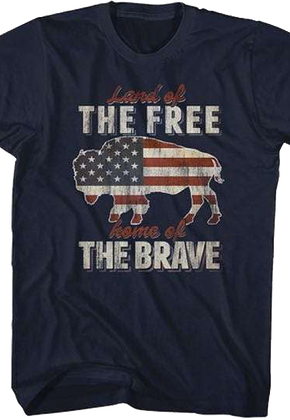 Buffalo Land Of The Free Home Of The Brave T-Shirt