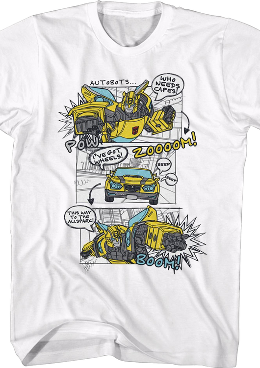 Bumblebee Comic Panels Transformers T-Shirt - main product image