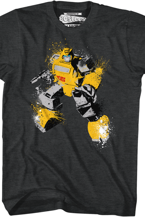 Bumblebee Paint Splatter Transformers T-Shirtmain product image