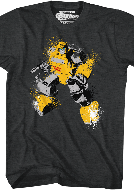 Bumblebee Paint Splatter Transformers T-Shirt - main product image