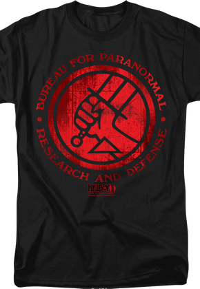 Bureau For Paranormal Research And Defense Logo Hellboy T-Shirt