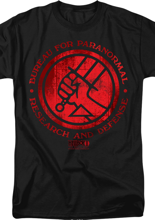 Bureau For Paranormal Research And Defense Logo Hellboy T-Shirt - main product image