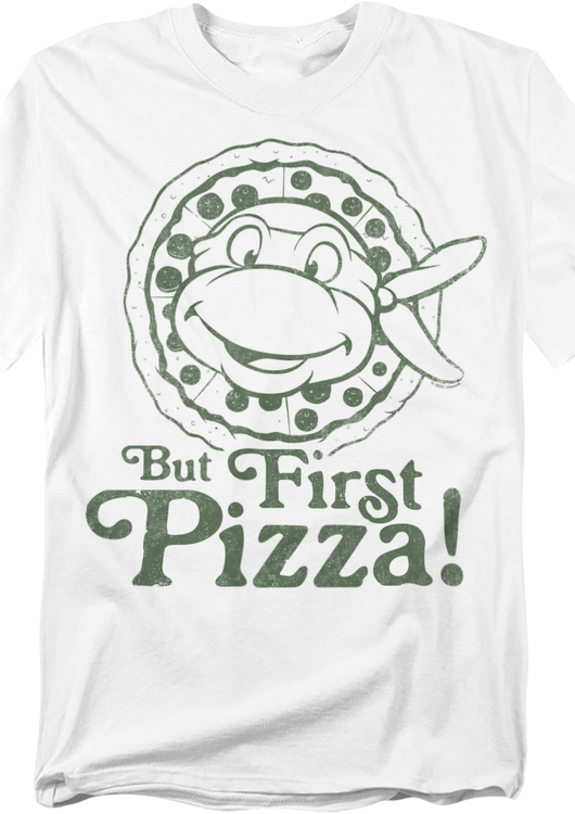 But First Pizza Teenage Mutant Ninja Turtles T-Shirt - main product image