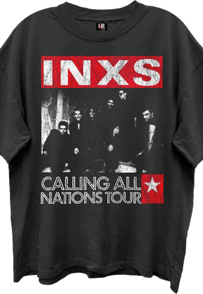 Calling All Nations Tour INXS Oversized T-Shirt