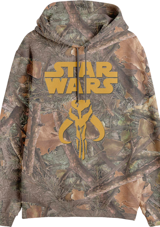 Camouflage Mandalorian Skull Logo Star Wars Hoodie - main product image