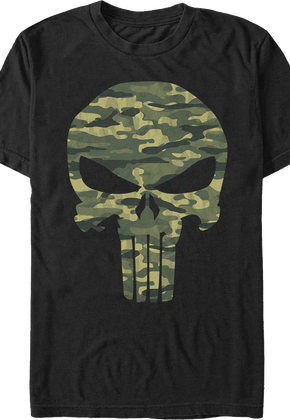 Camouflage Punisher Logo Marvel Comics T-Shirt