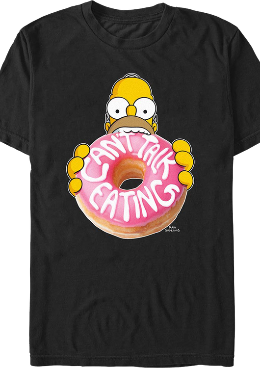 Can't Talk Eating Simpsons T-Shirt - main product image