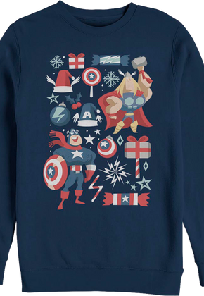 Captain America And Thor Marvel Comics Christmas Sweatshirt