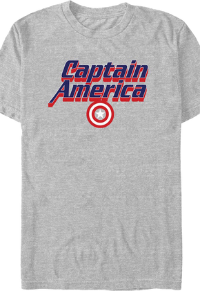 Captain America Block Letters Marvel Comics T-Shirt