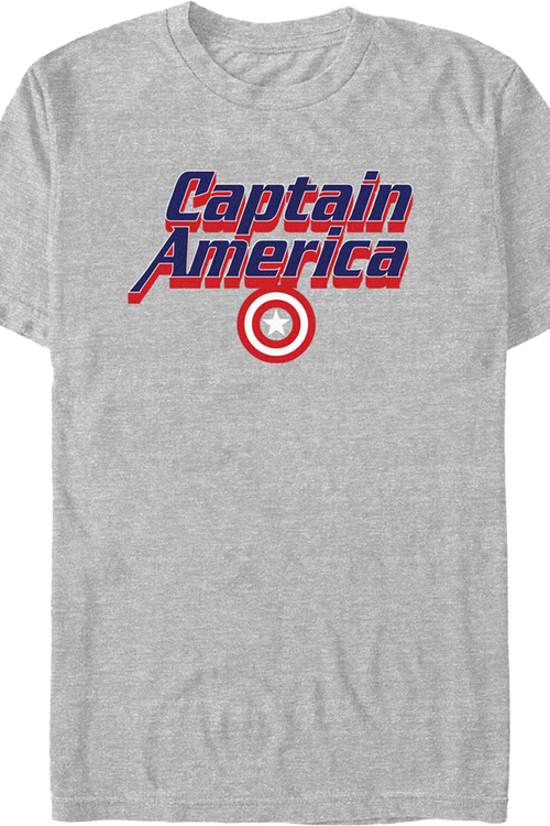 Captain America Block Letters Marvel Comics T-Shirtmain product image
