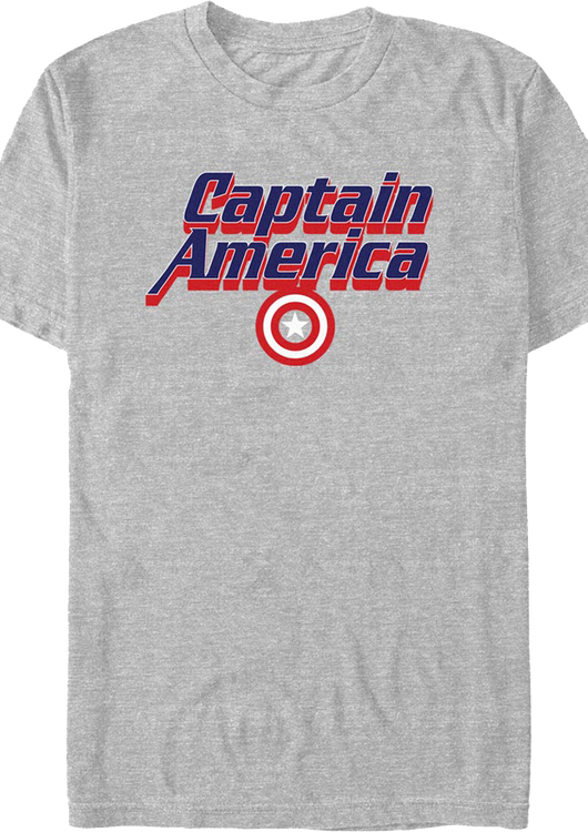 Captain America Block Letters Marvel Comics T-Shirt - main product image