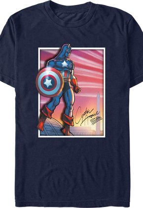Captain America Capital Photo Marvel Comics T-Shirt