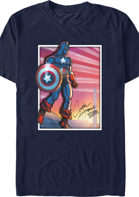 Captain America Capital Photo Marvel Comics T-Shirt - main product image