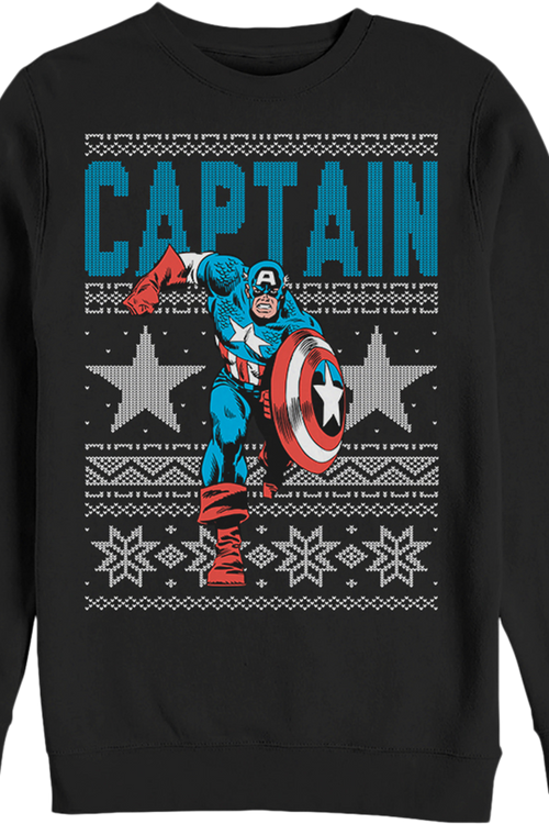 Captain America Faux Ugly Christmas Sweatermain product image