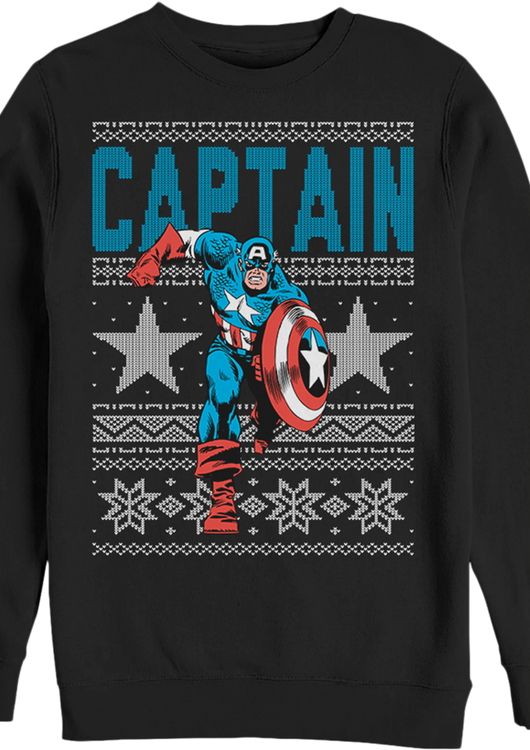 Captain America Faux Ugly Christmas Sweater - main product image