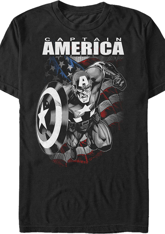 Captain America Flag T-Shirt - main product image