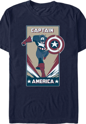 Captain America Graphic Poster Marvel Comics T-Shirt