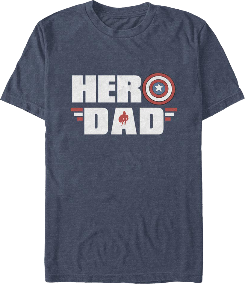 Captain America Hero Dad Marvel Comics T-Shirt