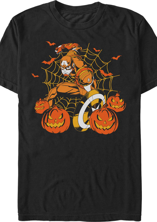 Captain America Jack-o'-Lanterns Marvel Comics T-Shirt - main product image