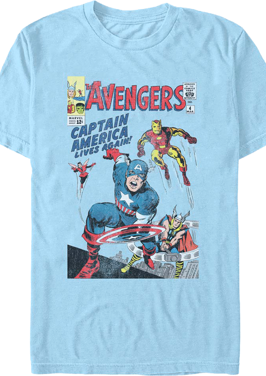 Captain America Lives Again Marvel Comics T-Shirt - main product image