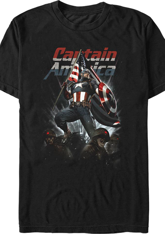 Captain America Living Legend Marvel Comics T-Shirt - main product image